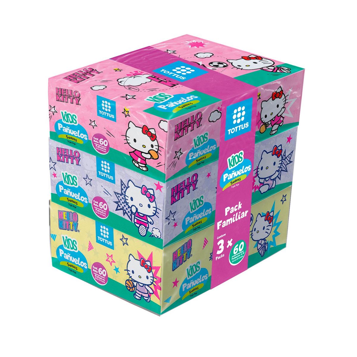 TOTTUS - Pañuelos Tottus Hello Kitty Caja 180 Und