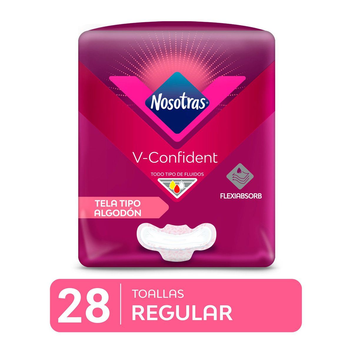 NOSOTRAS - Toallas Higiénicas Nosotras V Confident Regular Empaque 28 Und