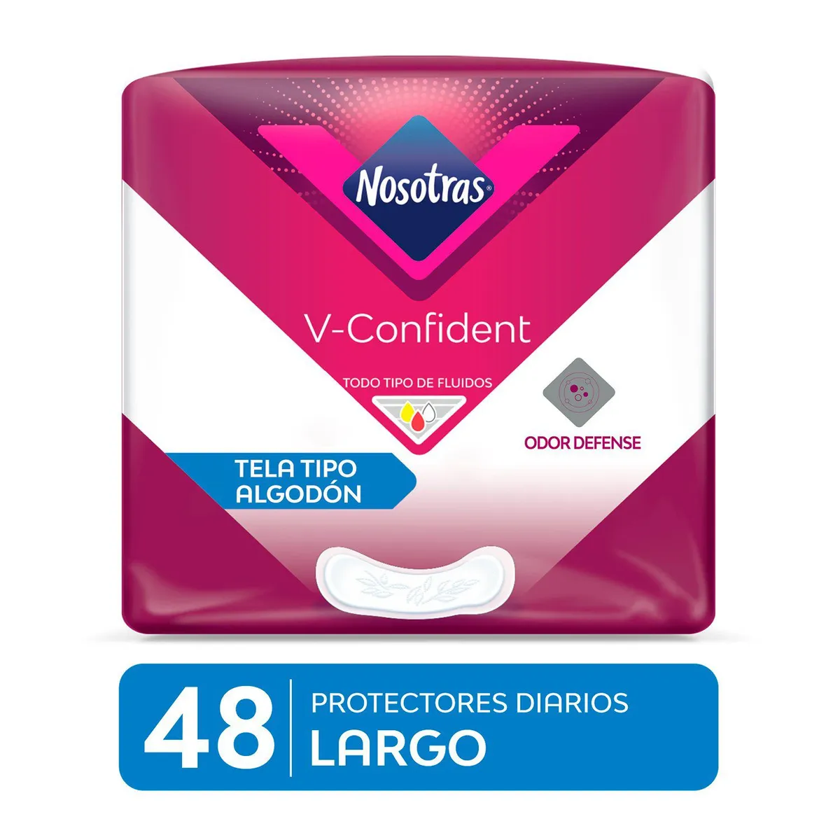 NOSOTRAS - Protectores Diarios Nosotras V Confident Largo Empaque 48 Und
