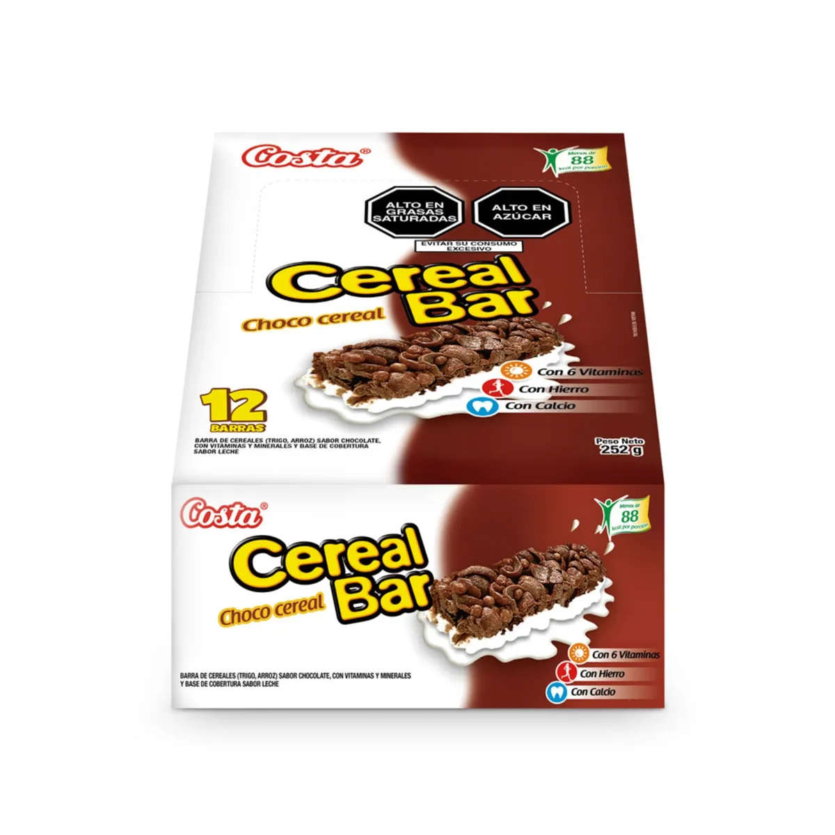 COSTA - Barras de Cereal Costa Cereal Bar Chocolate Caja 12 Und