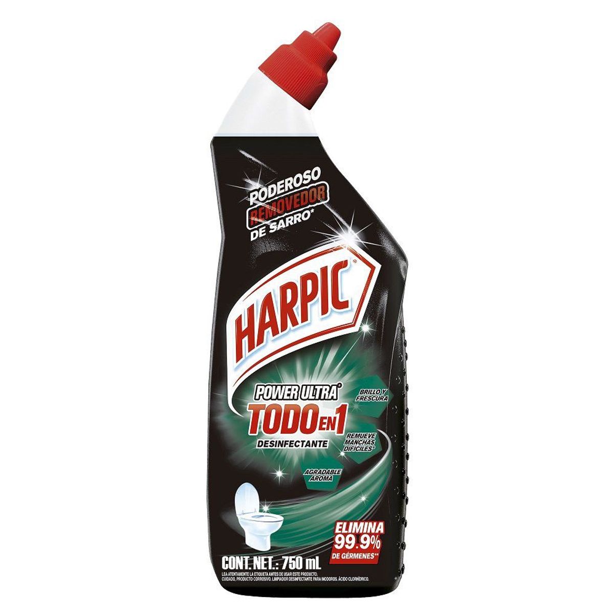 HARPIC - Limpiador de Inodoro Harpic Power Ultra Desinfectante Envase 750 mL