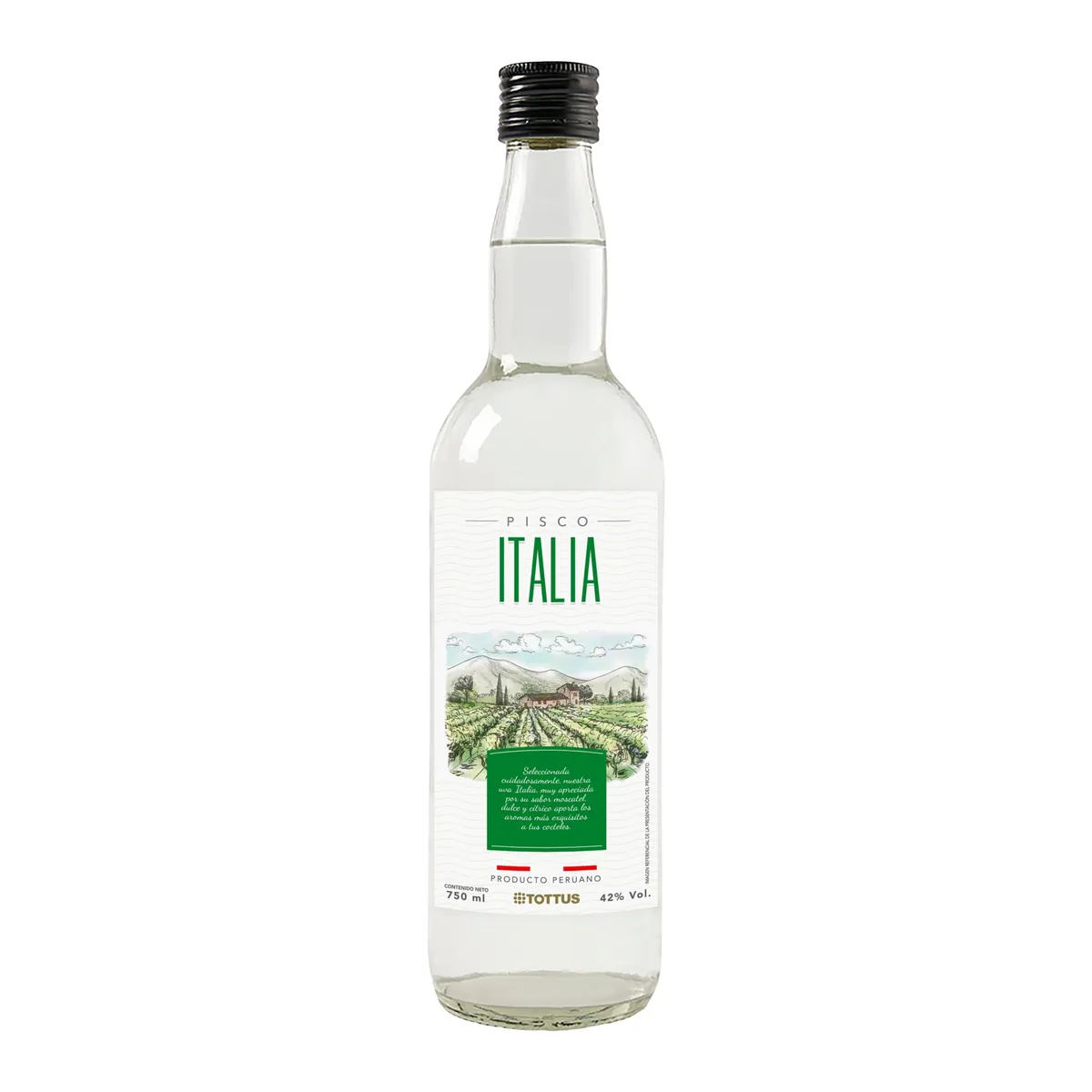 TOTTUS - Pisco Italia Tottus Botella 750 mL