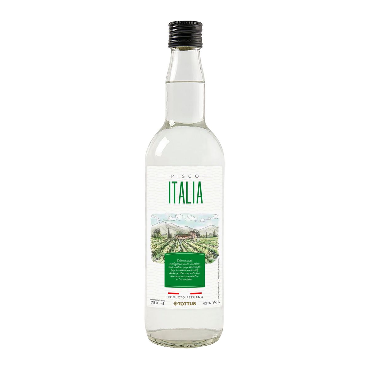 TOTTUS - Pisco Italia Tottus Botella 750 mL