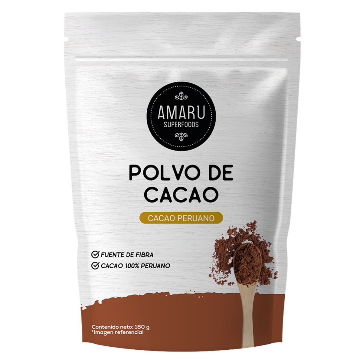 AMARU SUPERFOODS - Cacao en Polvo Amaru Superfoods Empaque 180 g