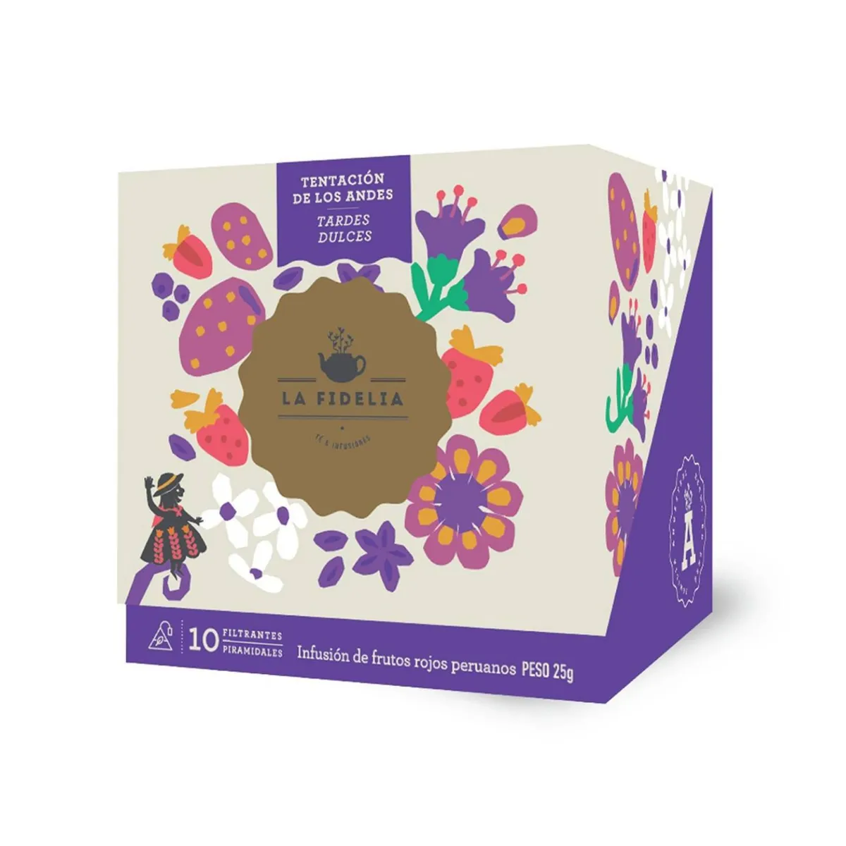 LA FIDELIA - Infusión La Fidelia Frutos Rojos Tentación Andes Caja 10 Sobres