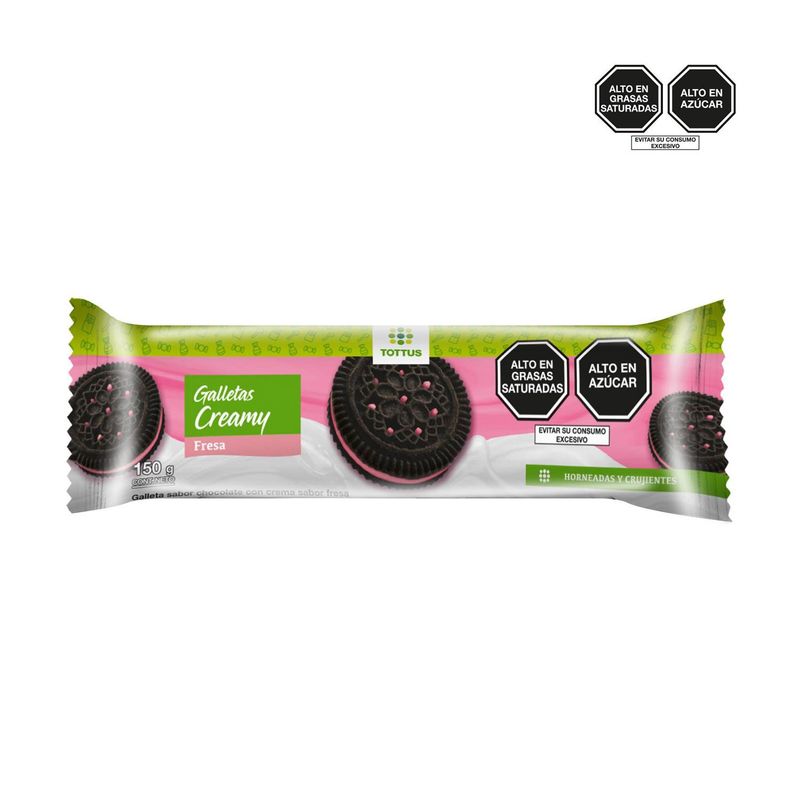 TOTTUS - Galletas Creamy Tottus Fresa Empaque 150 g