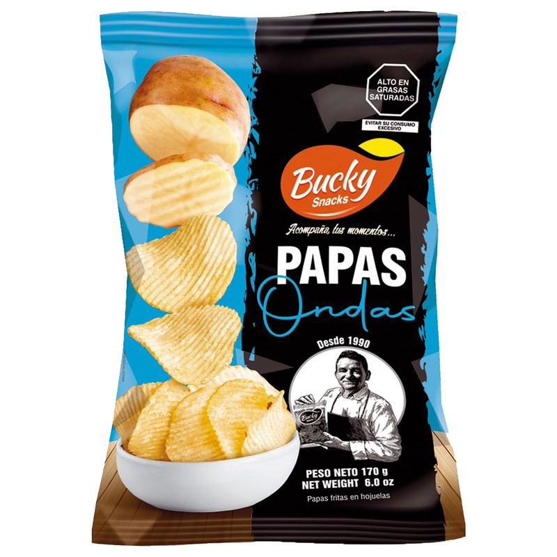 BUCKY SNACKS - Papas Ondas Bucky Snacks 170 g