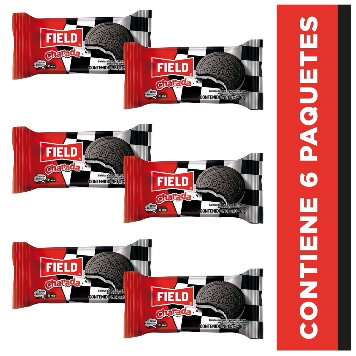 FIELD - Galletas Charada Field Chocolate con Vainilla Sixpack 226.8 g