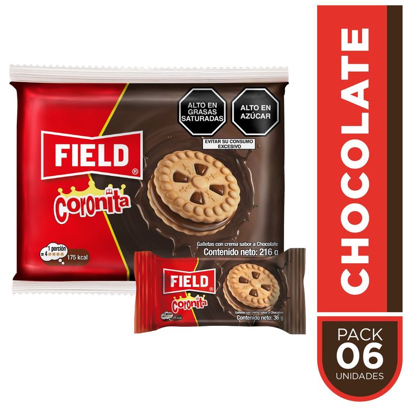 FIELD - Galletas Coronita Field Chocolate Sixpack 216 g