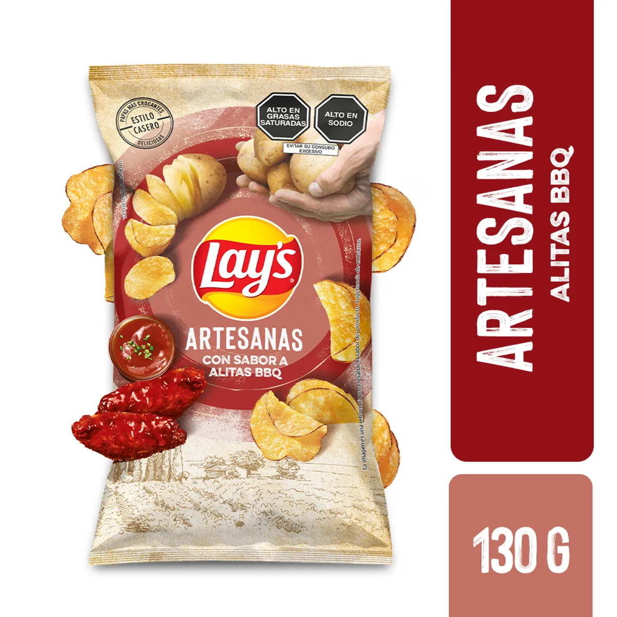 LAYS - Papas Lay's Artesanas Alitas bbq 130g