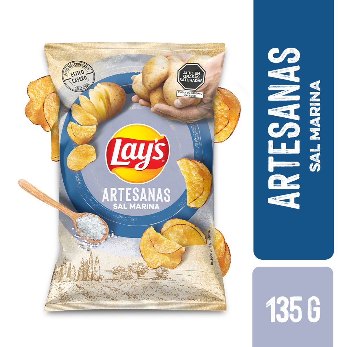 LAYS - Papas Lay's Artesanas Sal Marina 135g