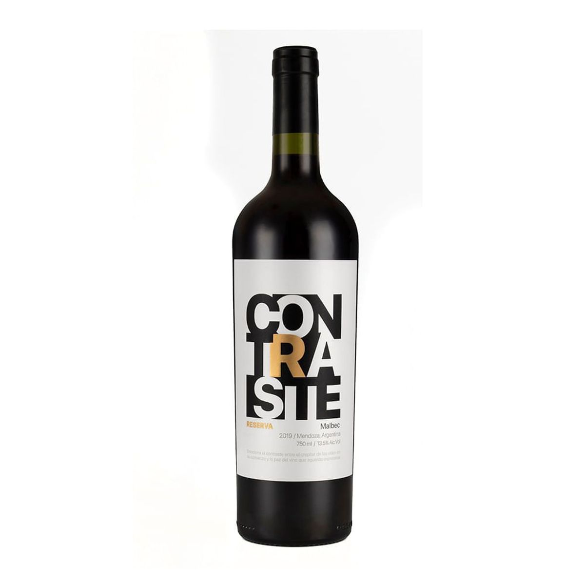CONTRASTE - Vino Contraste Reserva Malbec Botella 750 mL