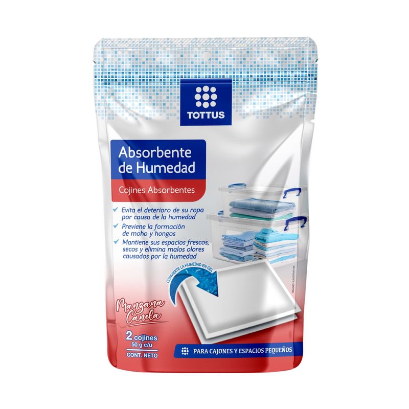 TOTTUS - Absorbente Humedad Tottus Cojín Manzana Canela Pack 2 Empaques 50 g