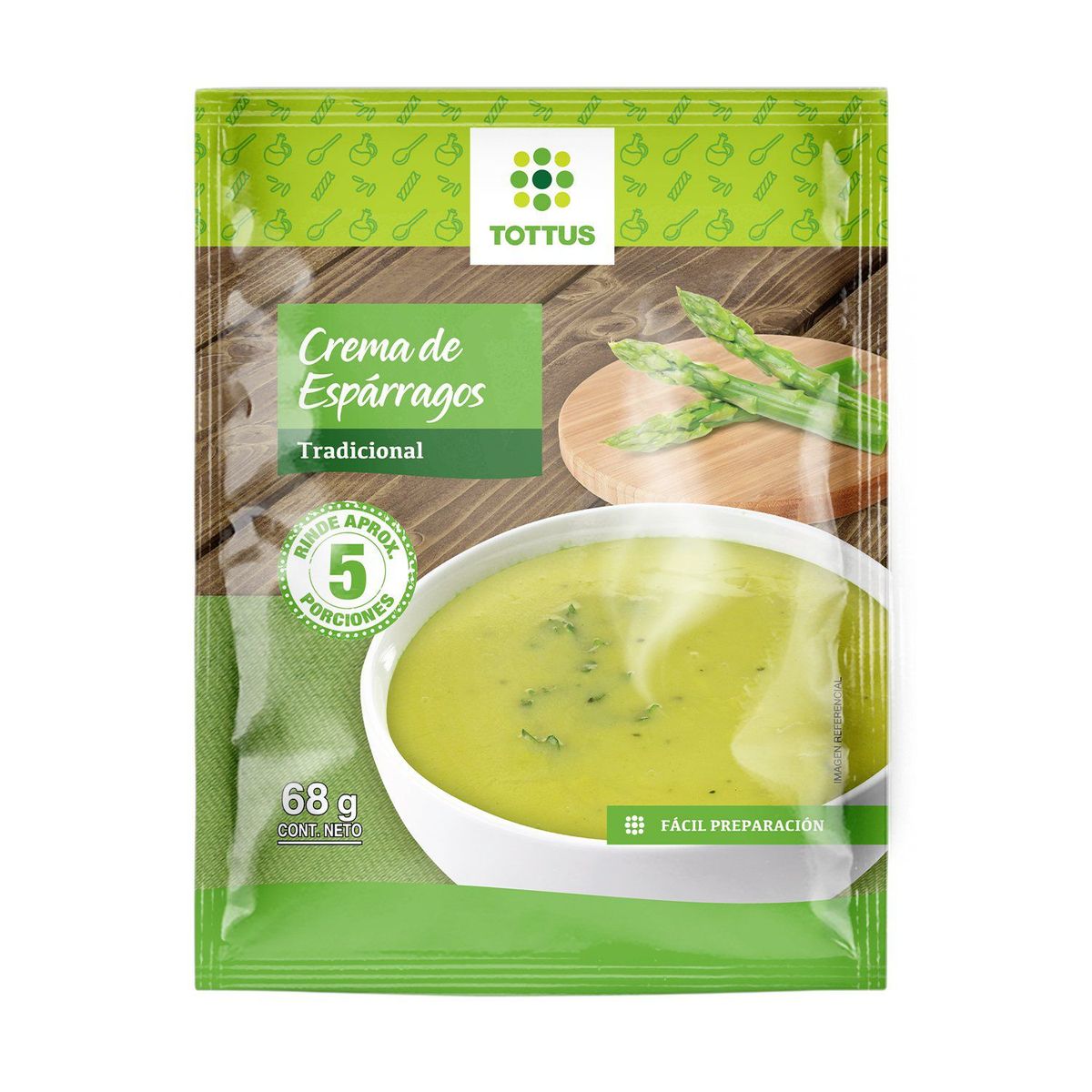 TOTTUS - Crema de Espárragos Tottus Empaque 68 g