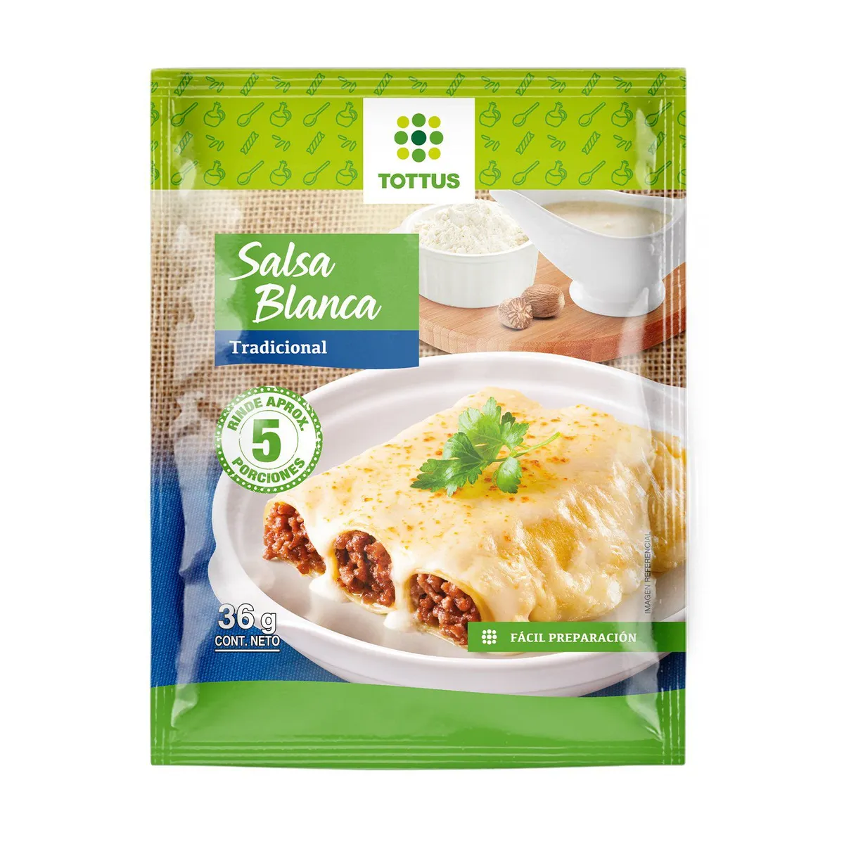 TOTTUS - Salsa Blanca en Polvo Tottus Empaque 36 g