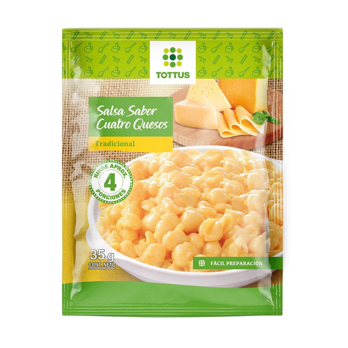 TOTTUS - Salsa 4 Quesos en Polvo 35 g