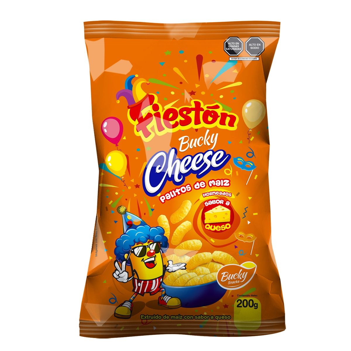 BUCKY SNACKS - Extruido de Maíz Bucky Snacks Cheese Bolsa 200 g