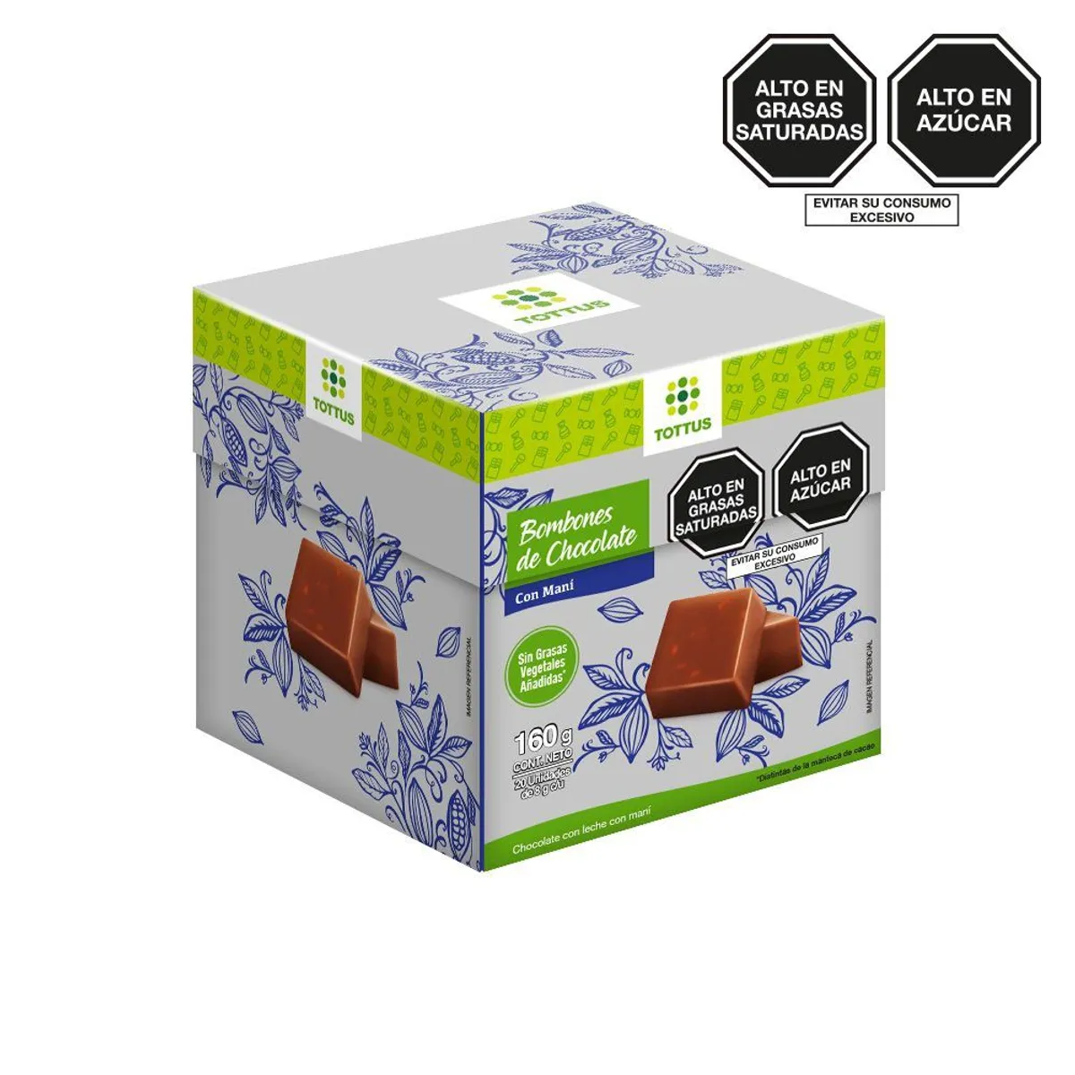 TOTTUS - Bombones Chocolate con Maní Tottus 20 Unidades