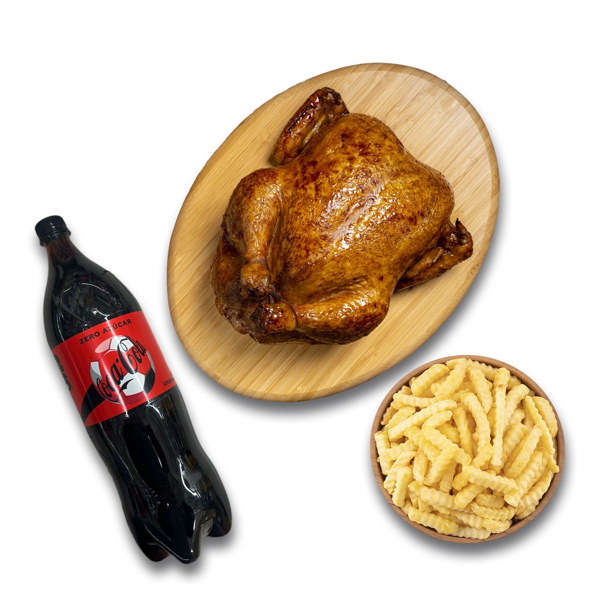 TOTTUS - Pollo Rostizado + Porción de Papas + Coca Cola Sin Azúcar 1.5 L
