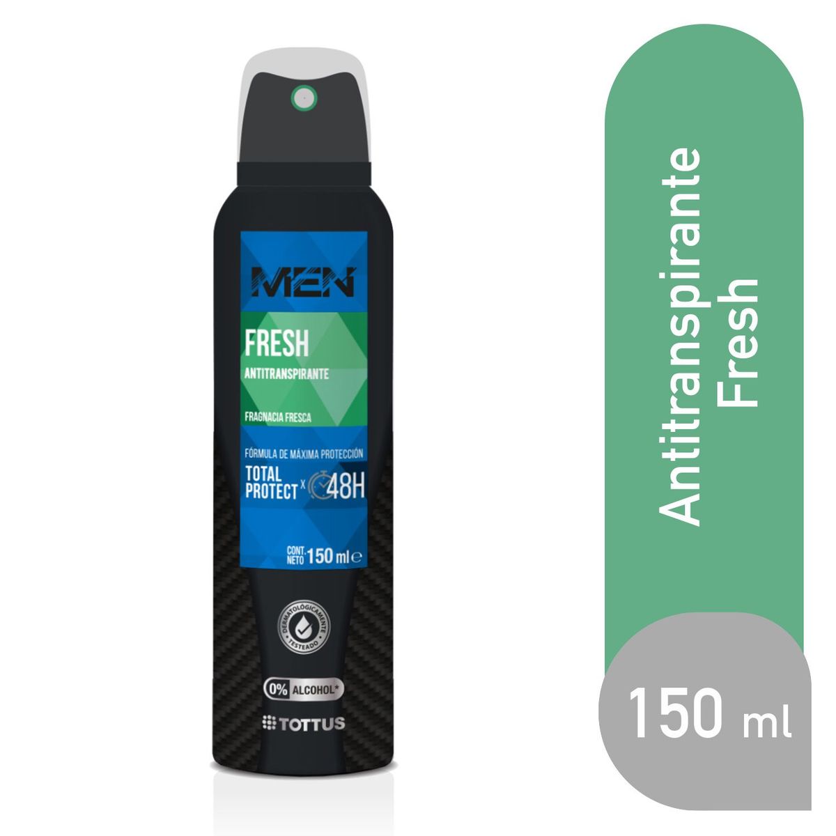 TOTTUS - Antitranspirante en Spray Tottus Hombre Fresh Envase 150 mL