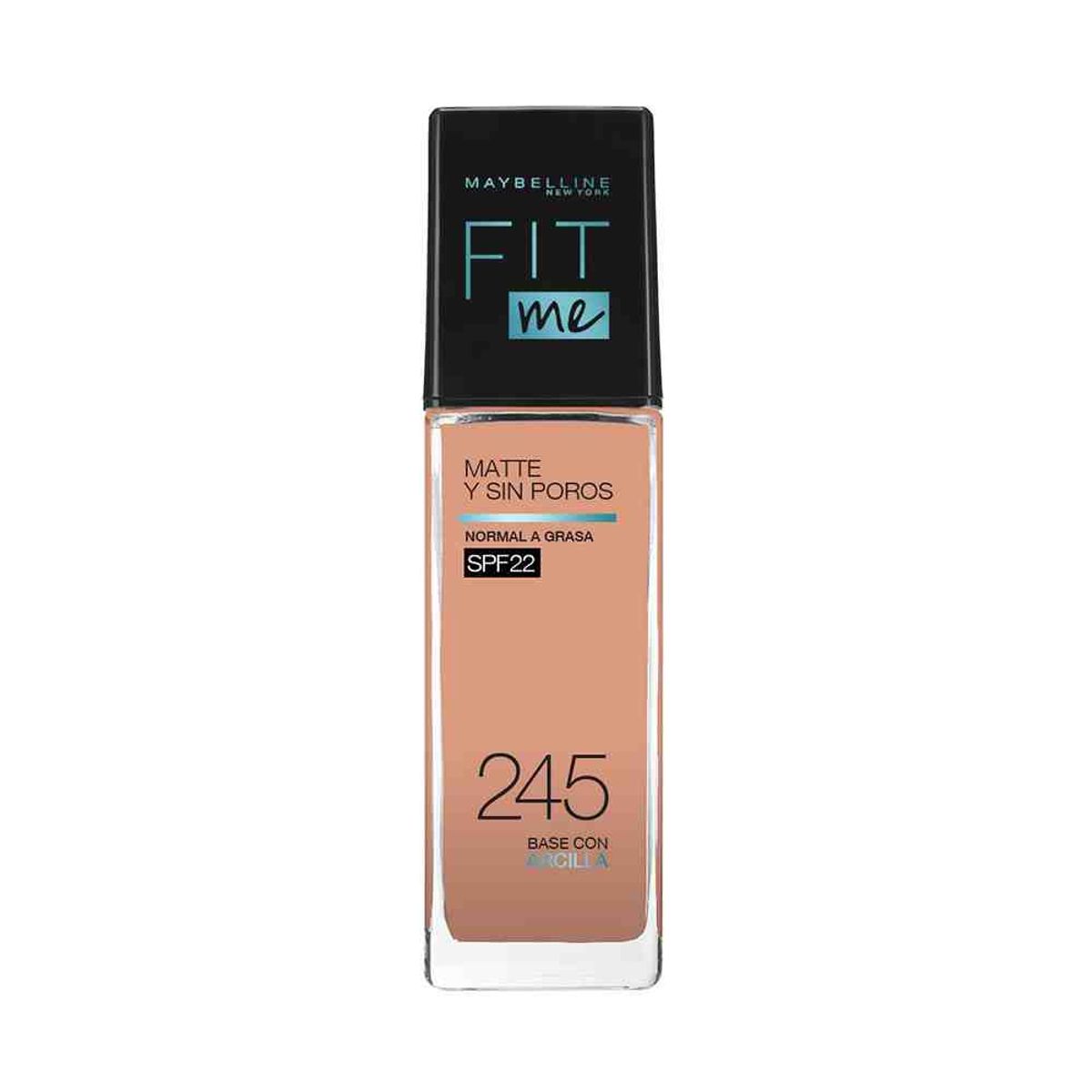 MAYBELLINE - Base Líquido Maybelline Fit Matte 245 Classic Beige Envase 30 mL