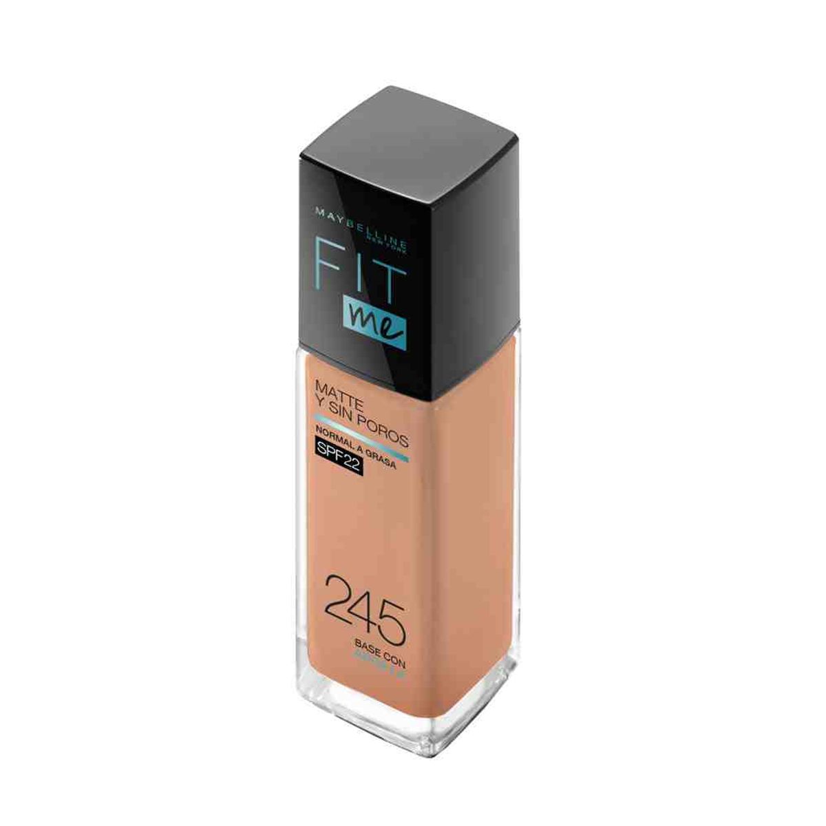 MAYBELLINE - Base Líquido Maybelline Fit Matte 245 Classic Beige Envase 30 mL