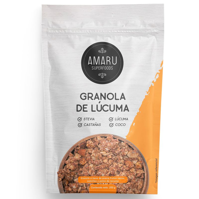 AMARU SUPERFOODS - Granola Amaru Superfoods Lúcuma Empaque 200 g