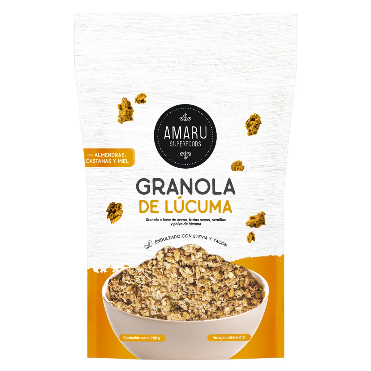 AMARU SUPERFOODS - Granola de Lúcuma Amaru Superfoods Doypack 200 g