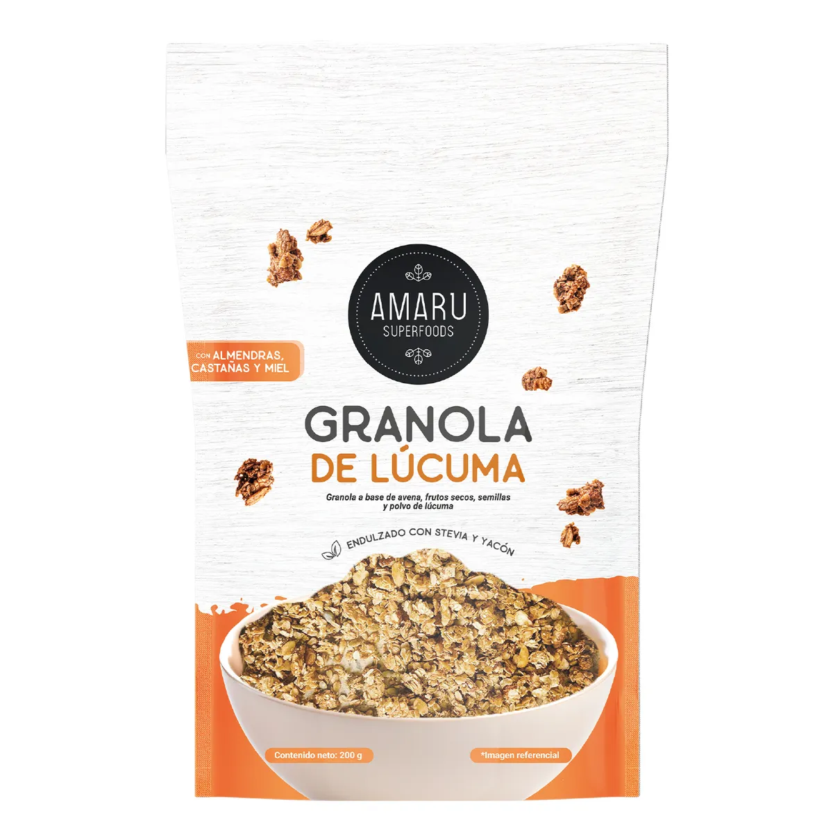 AMARU SUPERFOODS - Granola de Lúcuma Amaru Superfoods Doypack 200 g