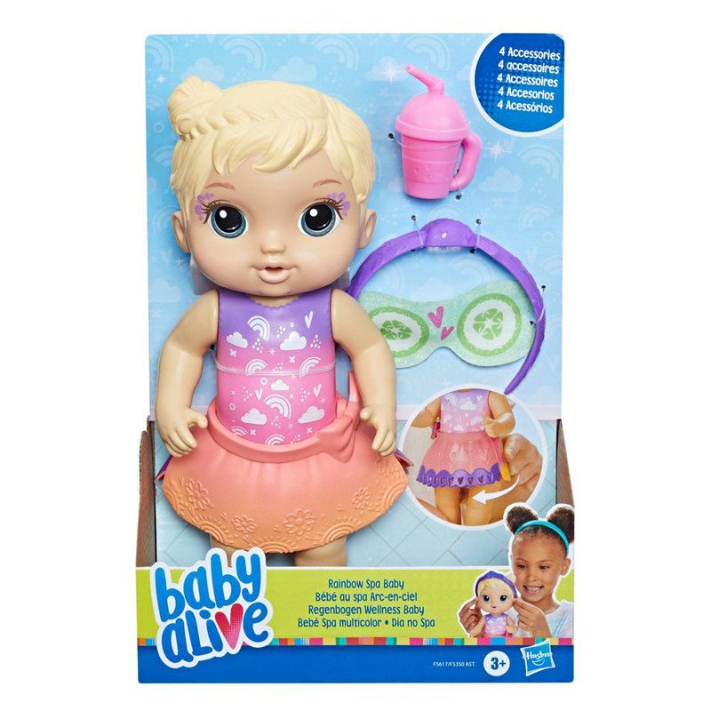 Muñeca Baby Alive Bebé Spa Multicolor Cabello Rubio Tottus Perú