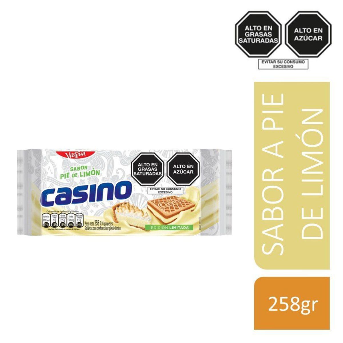 VICTORIA - GALLETA CASINO PIE LIMON BOLSA 43G X 6UND