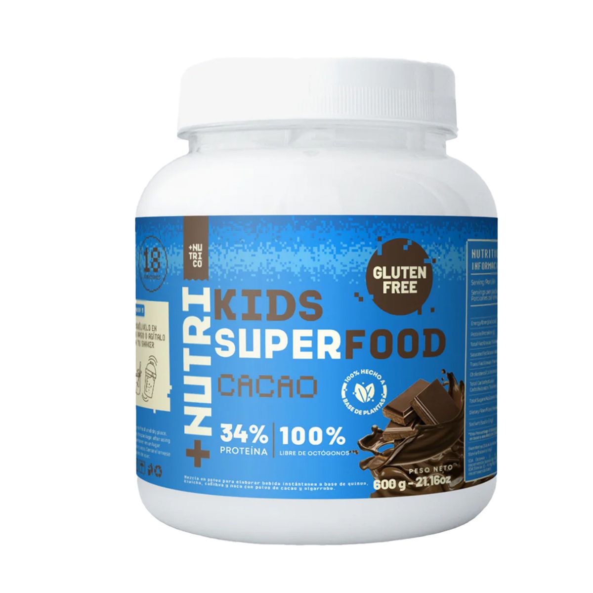 NUTRICO - Proteína Vegana Kids NutriCo Cacao Pote 600 g