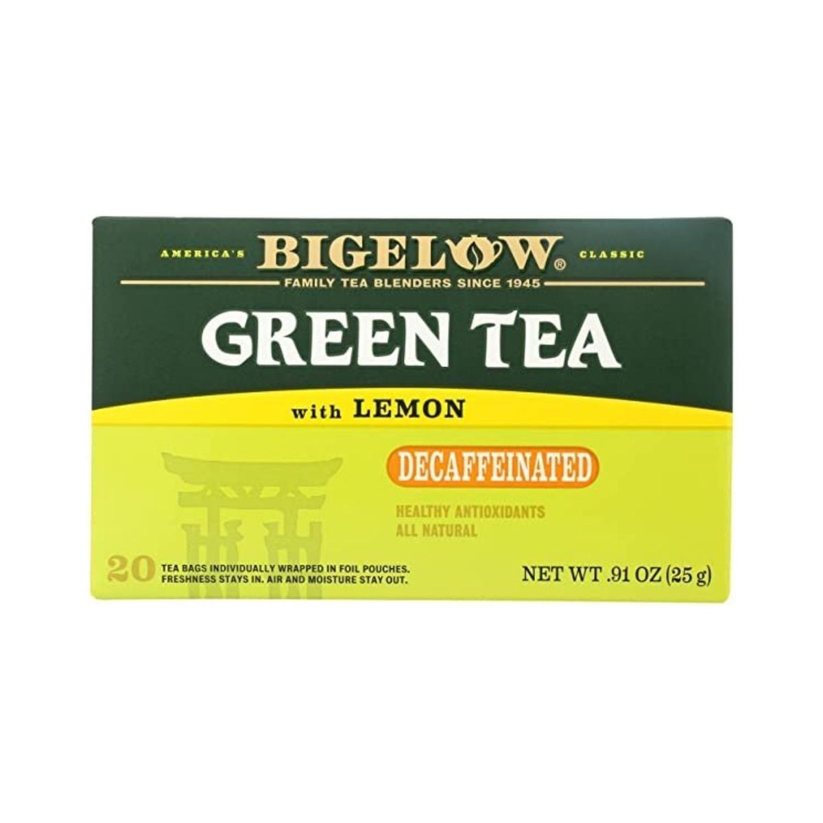 BIGELOW - Infusión de Té Verde Descafeí­nado Bi gelow 25 g