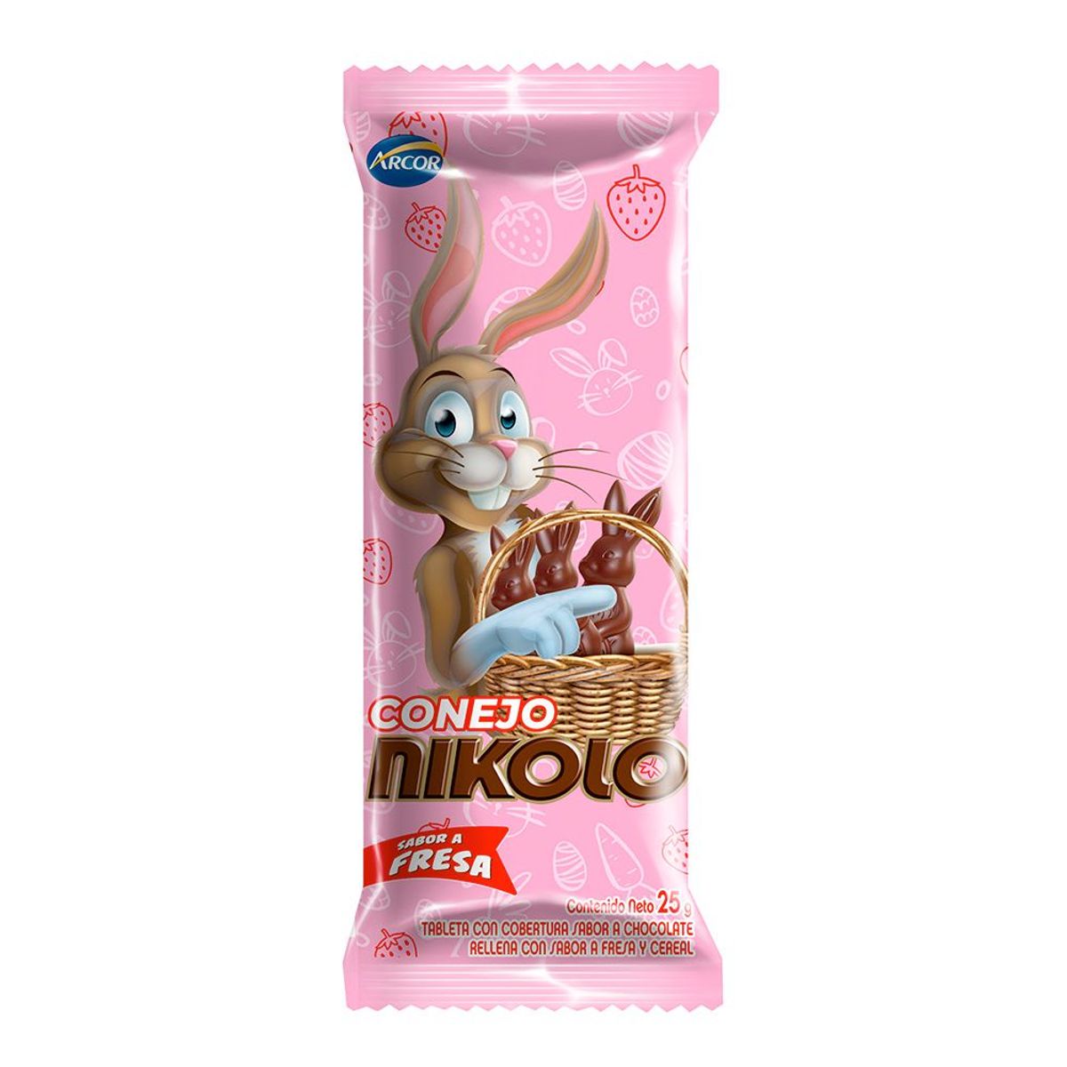 NIKOLO - Conejo Nikolo Fresa Empaque 25 g