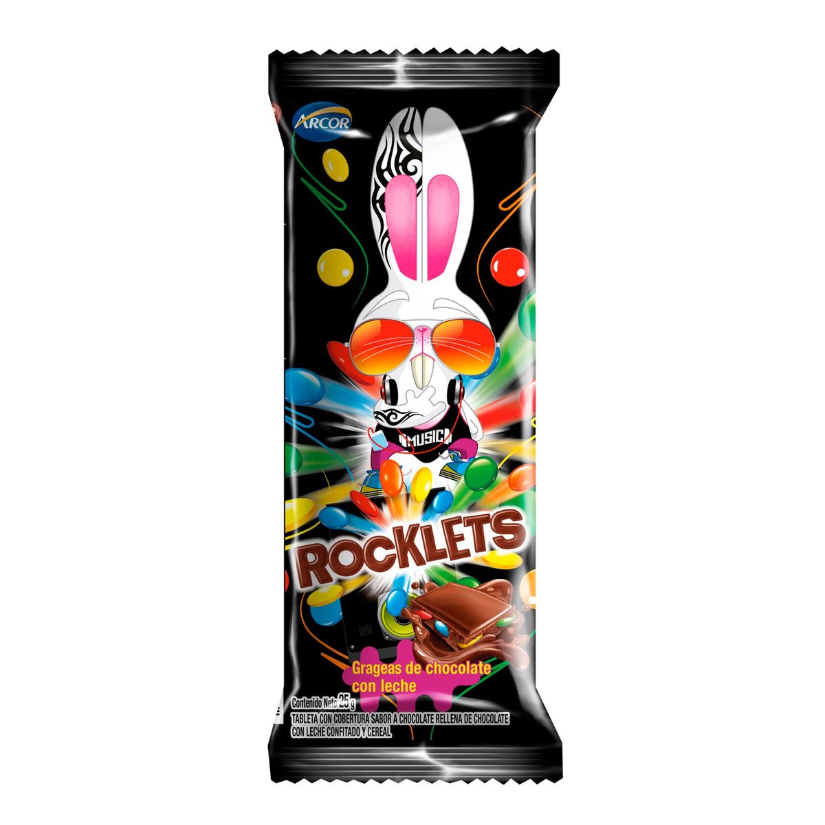ROCKLETS - Chocolate Rocklets Conejo Empaque 26 g