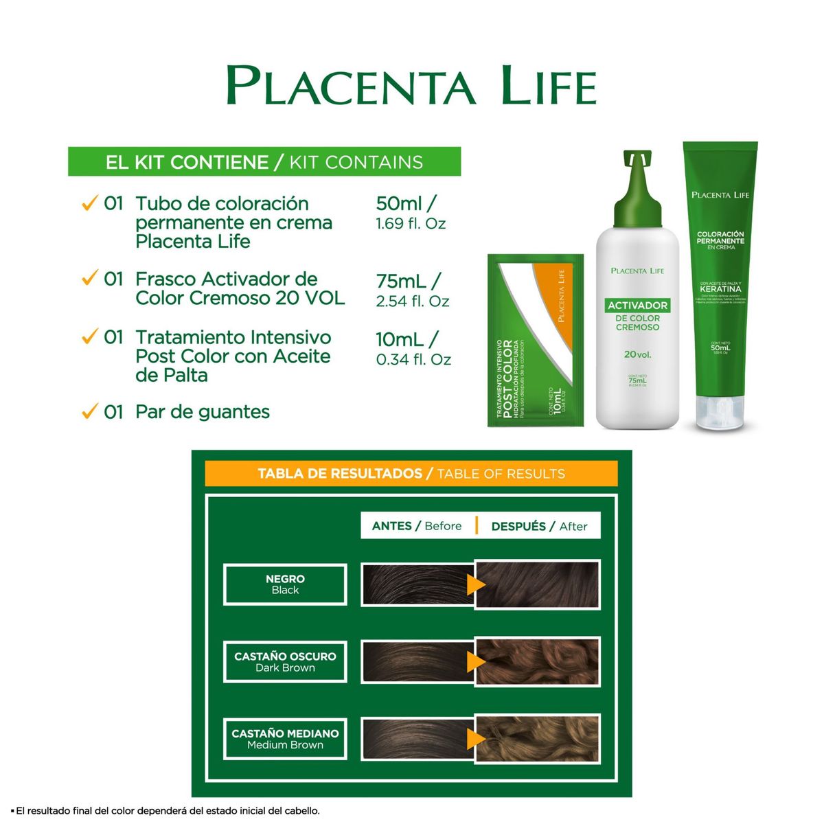 PLACENTA LIFE - Tinte Placenta Life Tono 7.1 Rubio