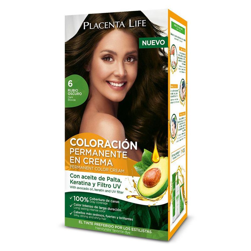 PLACENTA LIFE - Kit Coloración Placenta Life Rubio Oscuro 6