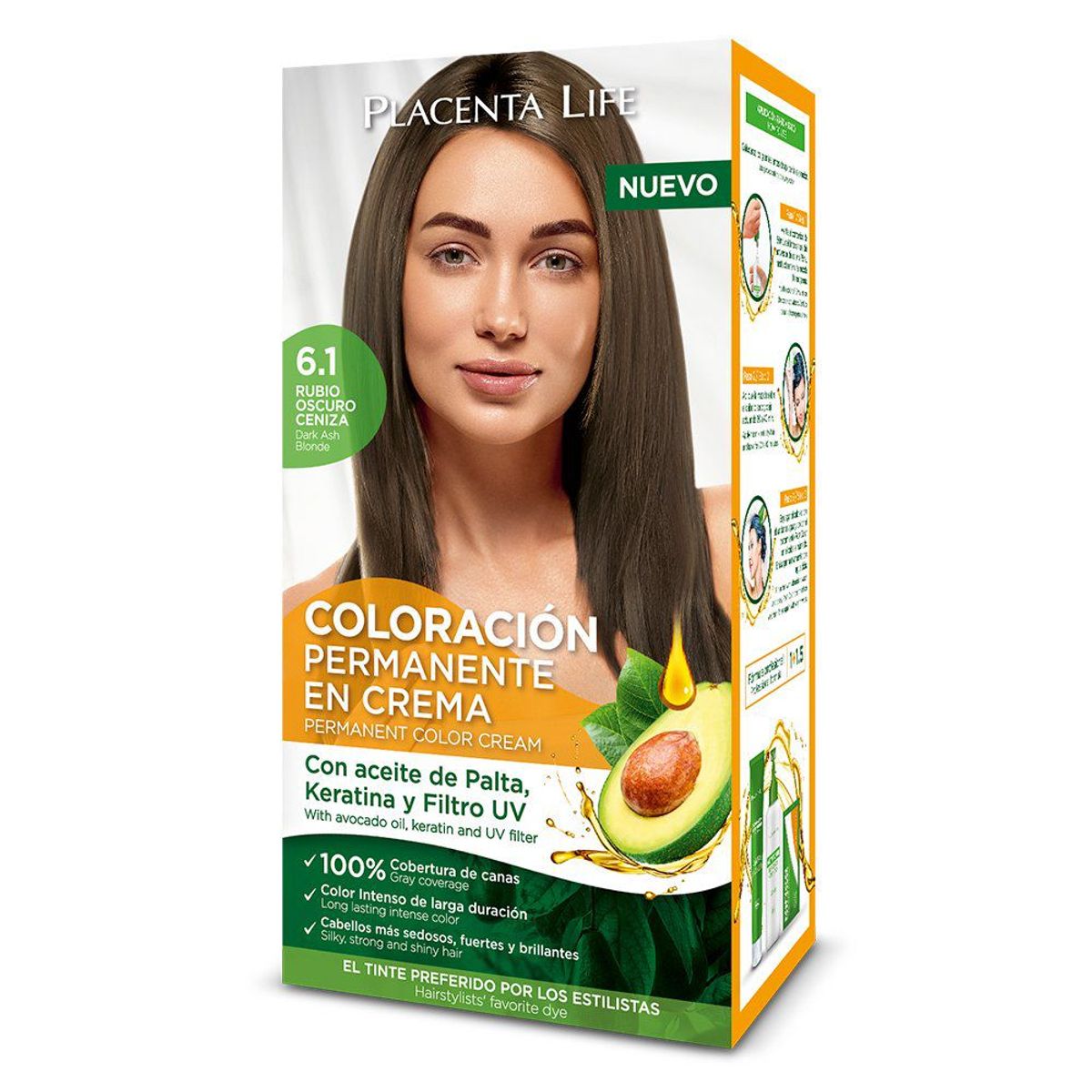 PLACENTA LIFE - Tinte Placenta Life Tono 6.1 Rubio Oscuro Cenizo