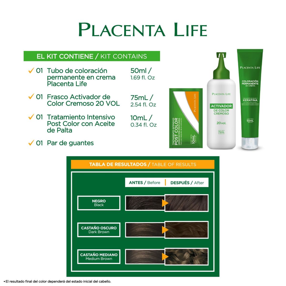 PLACENTA LIFE - Tinte Placenta Life Tono 7.11 Rubio Cenizoso Profundo