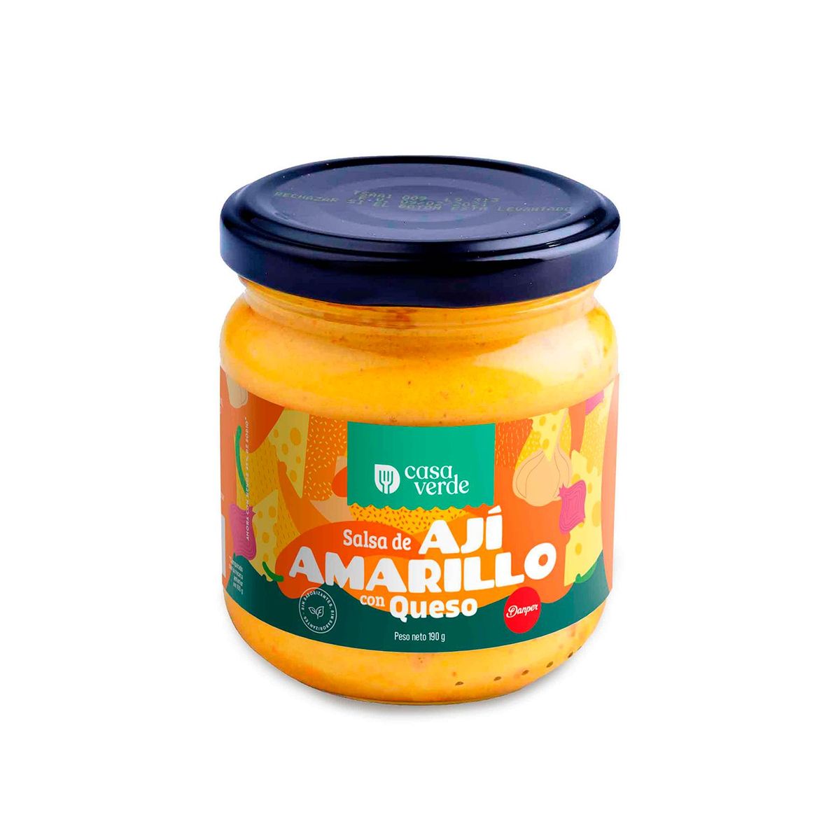 CASA VERDE - Salsa Ají Amarillo con Queso Casa Verde Envase 190 g