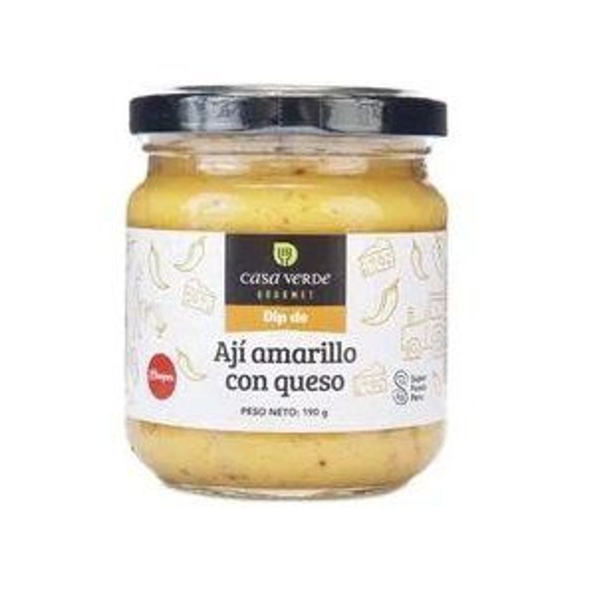CASA VERDE - Salsa Ají Amarillo con Queso Casa Verde Envase 190 g
