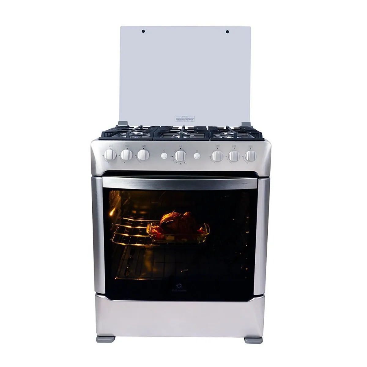 INDURAMA - Cocina 30 Pulgadas 6 Hornillas con Encendido Eléctrico Parma Croma