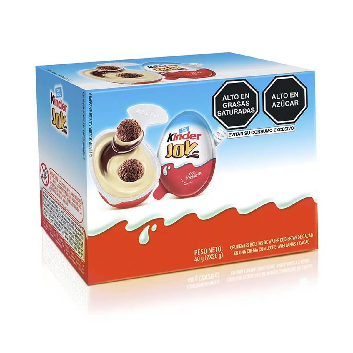 KINDER JOY - Huevito Chocolate Kinder Joy Celeste Caja 2 Und