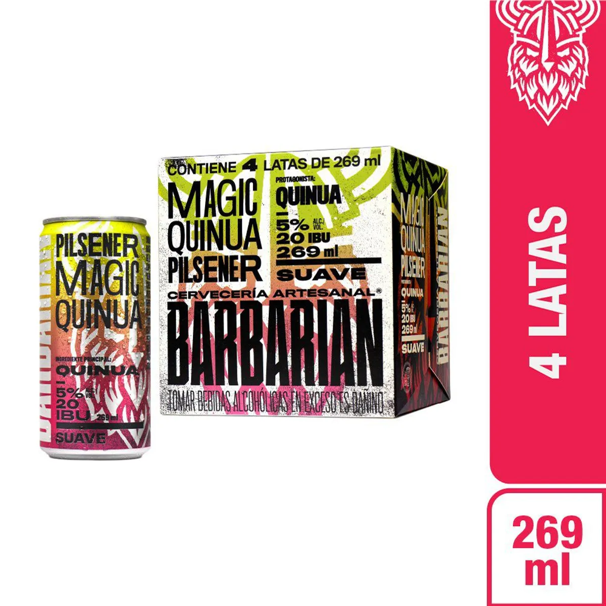 BARBARIAN - Cerveza Barbarian Magic Pack 4 Latas 269 mL