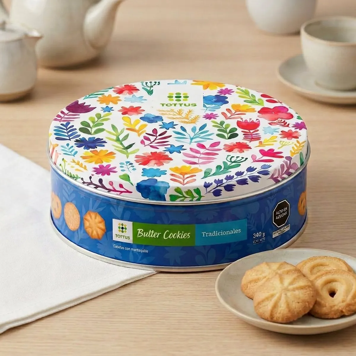 TOTTUS - Galleta Butter Cookies Tottus Lata 340 g