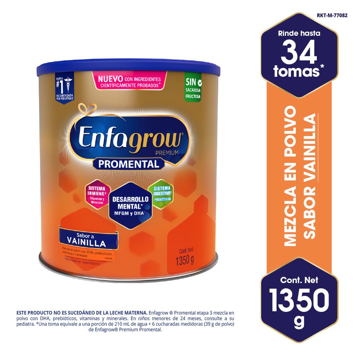 ENFAGROW - Fórmula Infantil Enfagrow Promental Vainilla Lata 1.35 Kg