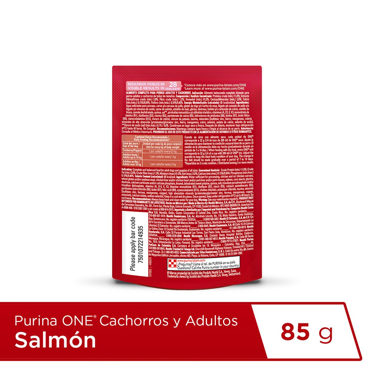 PURINA ONE - Alimento Húmedo Perros Purina One Super Foods Doypack 85 g