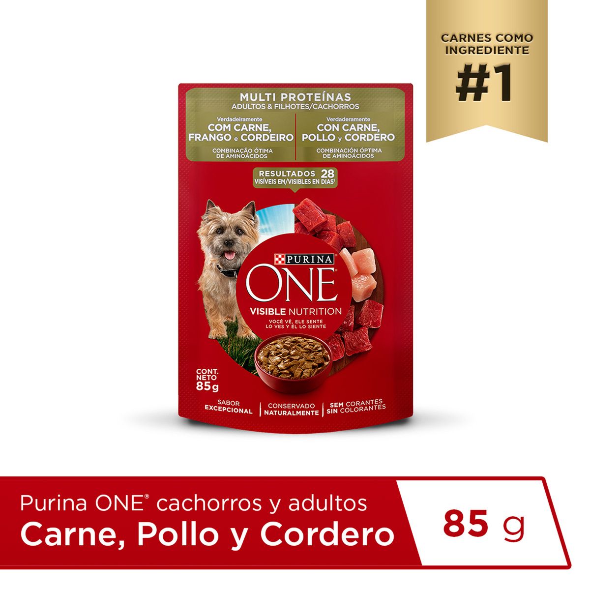 PURINA ONE - Alimento Húmedo Perros Purina One Multiproteínas Doypack 85 g