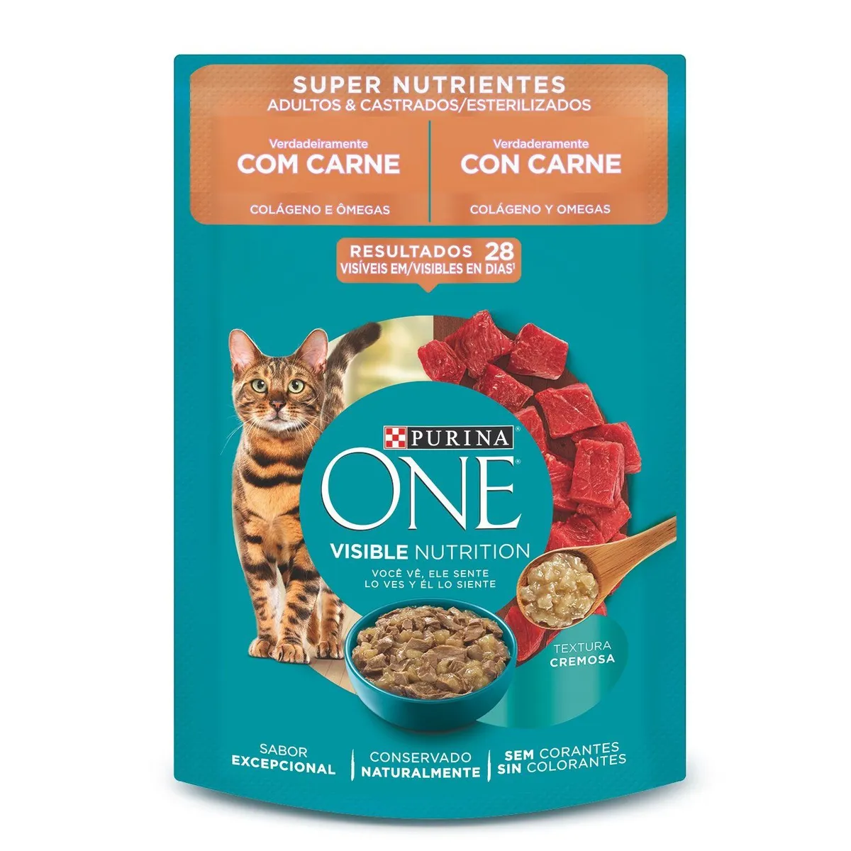 PURINA ONE - Alimento Húmedo Gatos Esterilizados Purina One Carne Doypack 85 g