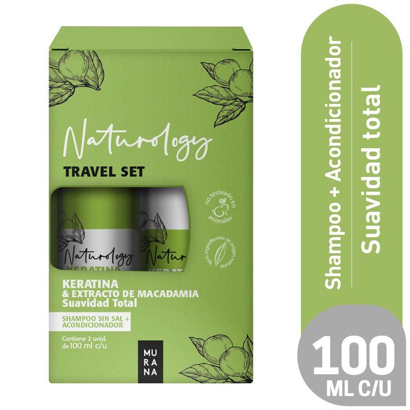 MURANA - Shampoo + Acondicionador Murana Suavidad Total Pack 2 Botellas 100 mL